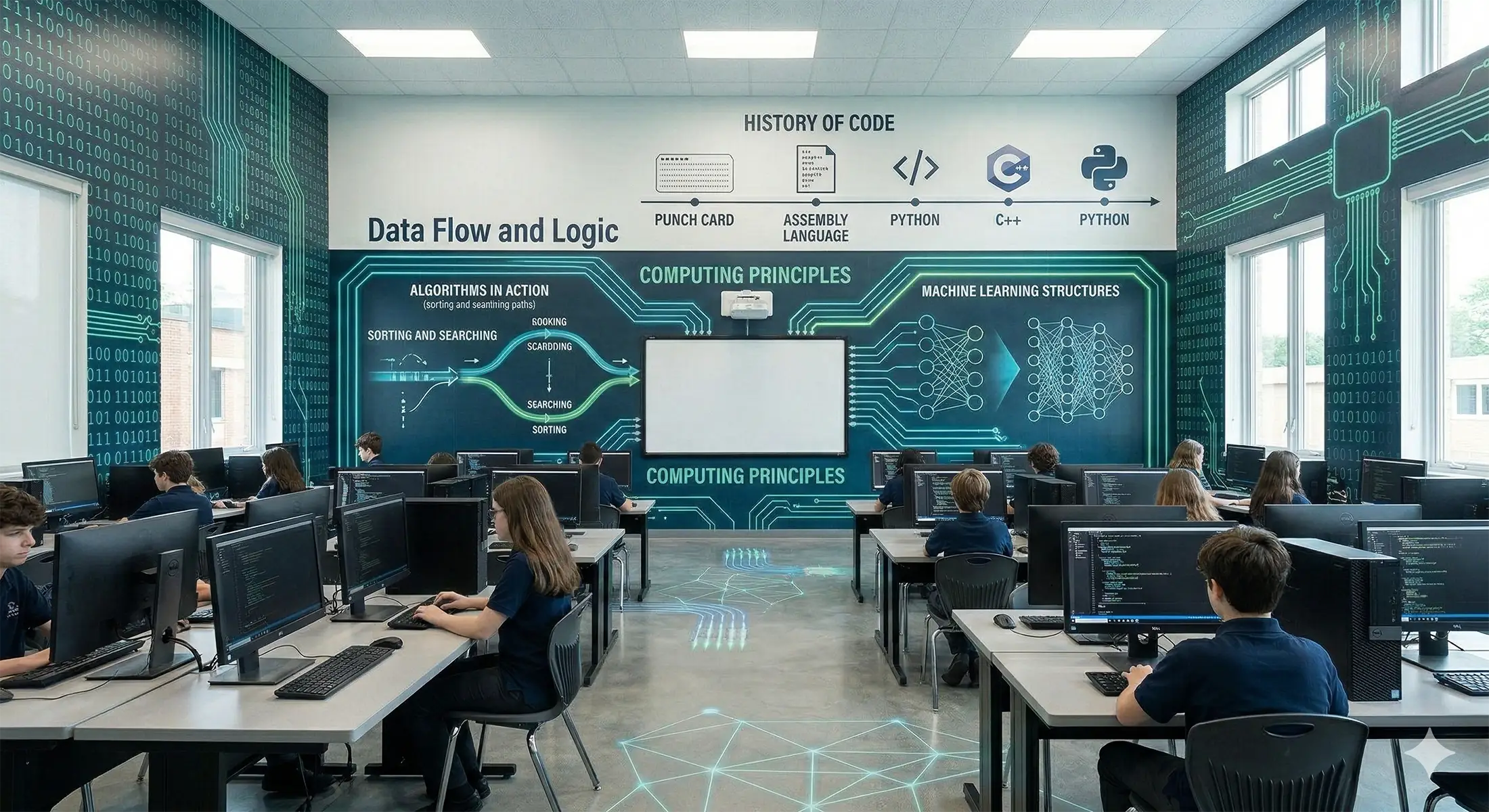 curriculum computing wall art computer wall art